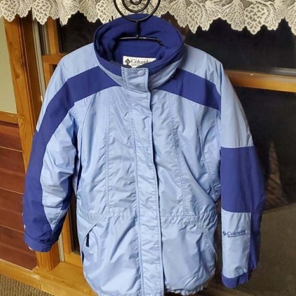 Columbia Sportswear Core Interchange Jacket Blue Colorblock Fleece Lined Women L